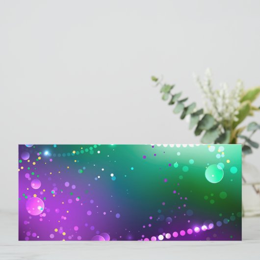 マルディグラフェスティバルパープルバックグラウンド カード (スタンド正面)