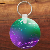マルディグラフェスティバルパープルバックグラウンド キーホルダー (正面)