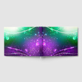 マルディグラフェスティバルパープルバックグラウンド ゲストブック (全面)