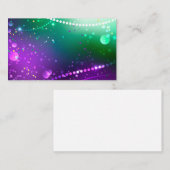 マルディグラフェスティバルパープルバックグラウンド コーリングカード (正面/裏面)