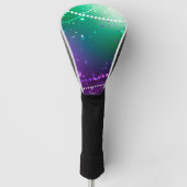 マルディグラフェスティバルパープルバックグラウンド ゴルフヘッドカバー (正面)