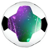 マルディグラフェスティバルパープルバックグラウンド サッカーボール (回転)