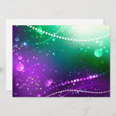 マルディグラフェスティバルパープルバックグラウンド セーブザデート (正面/裏面)