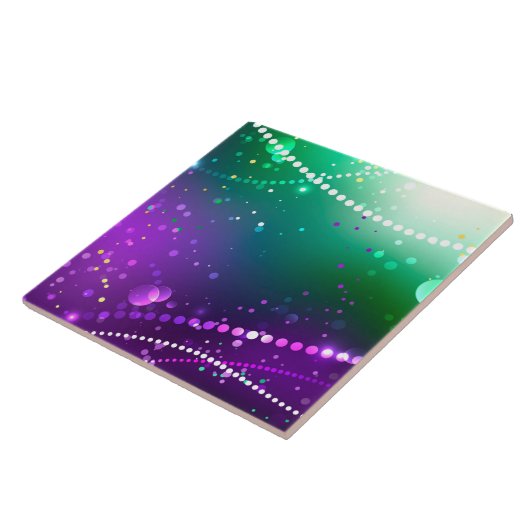 マルディグラフェスティバルパープルバックグラウンド タイル (側面)