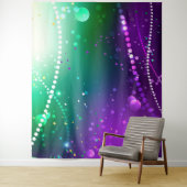 マルディグラフェスティバルパープルバックグラウンド タペストリー (インサイチュ)