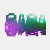 マルディグラフェスティバルパープルバックグラウンド フェイバーボックス (折り畳みなし)