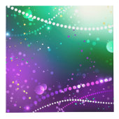 マルディグラフェスティバルパープルバックグラウンド フォトキューブ (正面)