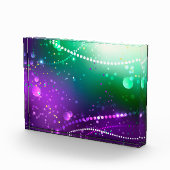 マルディグラフェスティバルパープルバックグラウンド フォトブロック (右)