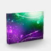 マルディグラフェスティバルパープルバックグラウンド フォトブロック (左)