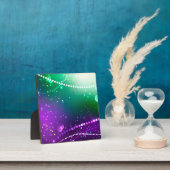 マルディグラフェスティバルパープルバックグラウンド フォトプラーク (インサイチュ)