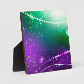 マルディグラフェスティバルパープルバックグラウンド フォトプラーク (正面)