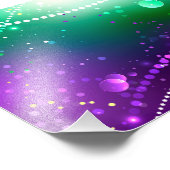 マルディグラフェスティバルパープルバックグラウンド フォトプリント            (角)