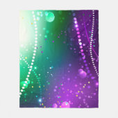 マルディグラフェスティバルパープルバックグラウンド フリースブランケット (正面)