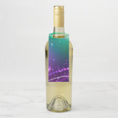 マルディグラフェスティバルパープルバックグラウンド ボトルネックタグ (ボトル)