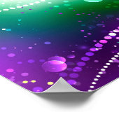 マルディグラフェスティバルパープルバックグラウンド ポスター (角)