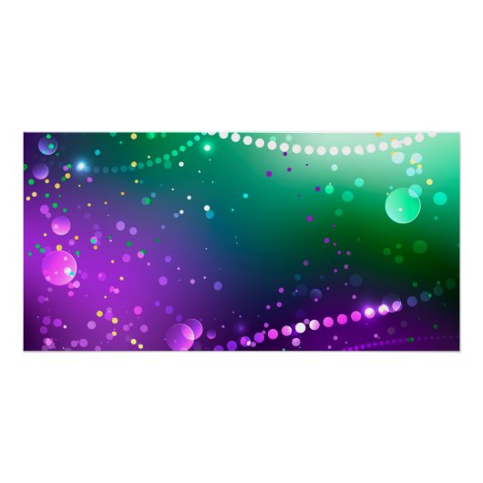 マルディグラフェスティバルパープルバックグラウンド ポスター (正面)