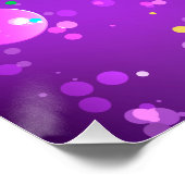 マルディグラフェスティバルパープルバックグラウンド ポスター (コーナー)