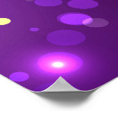 マルディグラフェスティバルパープルバックグラウンド ポスター (角)