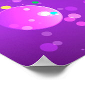 マルディグラフェスティバルパープルバックグラウンド ポスター (角)