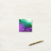 マルディグラフェスティバルパープルバックグラウンド ポストイット (デスク上)