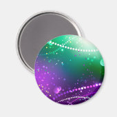 マルディグラフェスティバルパープルバックグラウンド マグネット (正面/裏面)