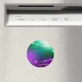 マルディグラフェスティバルパープルバックグラウンド マグネット (インサイチュ (食洗機))