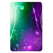 マルディグラフェスティバルパープルバックグラウンド マグネット (縦)