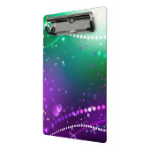 マルディグラフェスティバルパープルバックグラウンド ミニクリップボード (アングル2)