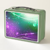 マルディグラフェスティバルパープルバックグラウンド メタルランチボックス (裏面)