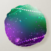 マルディグラフェスティバルパープルバックグラウンド ラウンドクッション (裏面)