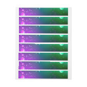 マルディグラフェスティバルパープルバックグラウンド ラップアラウンドラベル (シート)