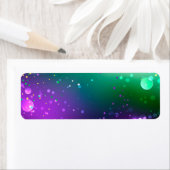 マルディグラフェスティバルパープルバックグラウンド ラベル (インサイチュ)