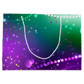 マルディグラフェスティバルパープルバックグラウンド ラージペーパーバッグ (裏面)