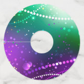 マルディグラフェスティバルパープルバックグラウンド ワイングラスタグ (裏面)