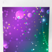 マルディグラフェスティバルパープルバックグラウンド 三つ折りカード (内部最初)