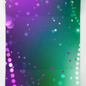 マルディグラフェスティバルパープルバックグラウンド 三つ折りカード (内部中)