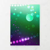 マルディグラフェスティバルパープルバックグラウンド 三つ折りプログラム (カバー)