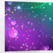 マルディグラフェスティバルパープルバックグラウンド 三つ折り案内状 (内部最初)