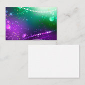 マルディグラフェスティバルパープルバックグラウンド 名刺 (正面/裏面)