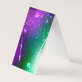 マルディグラフェスティバルパープルバックグラウンド 名刺 (正面)