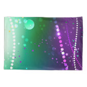 マルディグラフェスティバルパープルバックグラウンド 枕カバー (裏面-左)