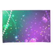 マルディグラフェスティバルパープルバックグラウンド 枕カバー (正面右)