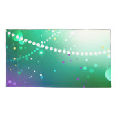 マルディグラフェスティバルパープルバックグラウンド 枕カバー (裏面-左)