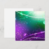 マルディグラフェスティバルパープルバックグラウンド 案内状 (正面/裏面)