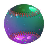 マルディグラフェスティバルパープルバックグラウンド 野球ボール (裏面)