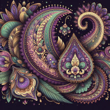 マルディグラペイズリーフルーアデリス