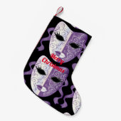 マルディグラマスクサンダーコーブ スモールクリスマスストッキング (正面 (吊り時))