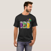 マルディグラユニークス・ジェスター・クロおもしろいーフ Tシャツ (正面フル)