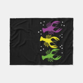 マルディグラロブスター フリースブランケット (正面(横))