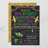 マルディグラードジェンダーリビールパーティの招待状 招待状 (正面/裏面)